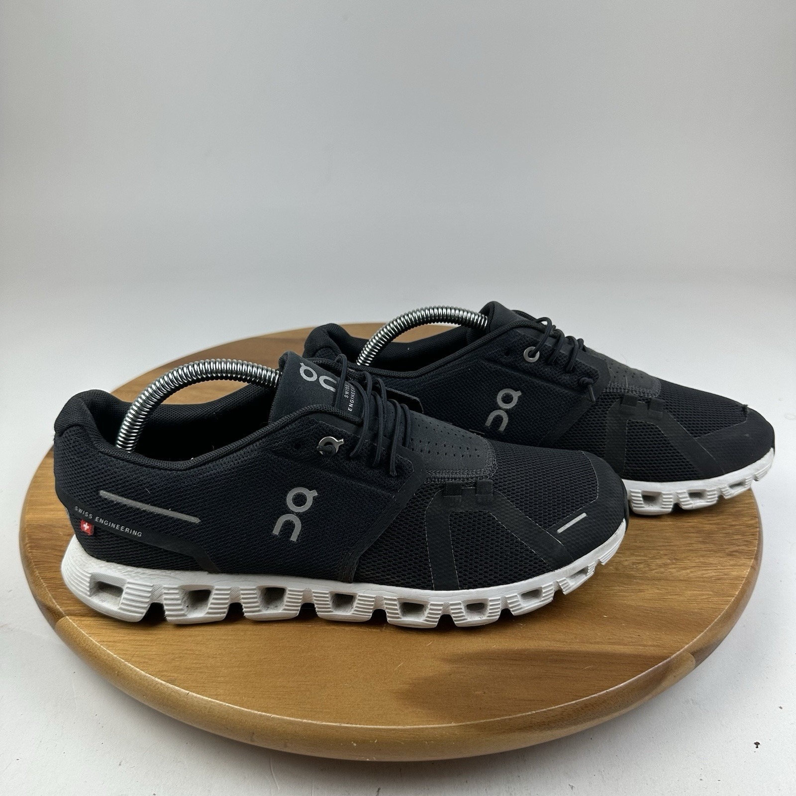 Womens On Cloud 5 Black Mesh Athletic Gym Road Running Sneakers Shoes Size 10 M